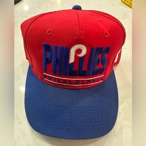 Phillies Red and Blue Embroidered Vintage SnapBack  Baseball Cap